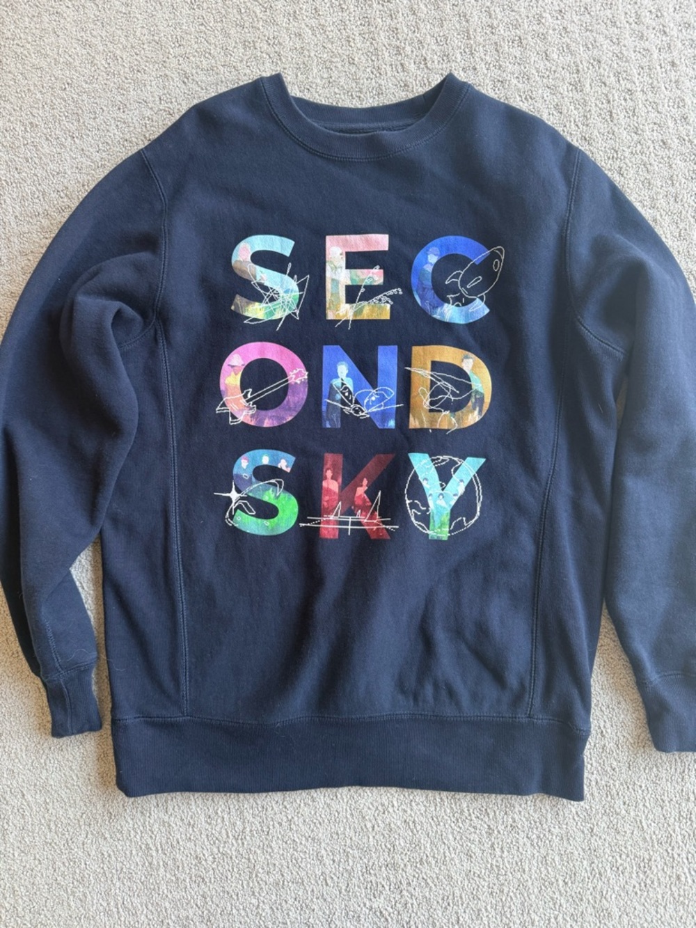 Navy 'Second Sky' Graphic Crewneck Sweatshirt